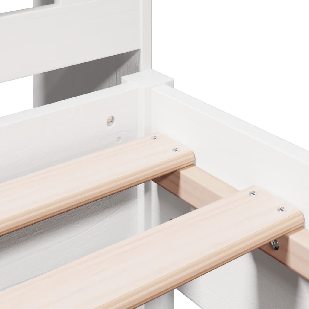 Letto con Libreria senza Materasso 75x190 cm in Legno Pino - homemem39