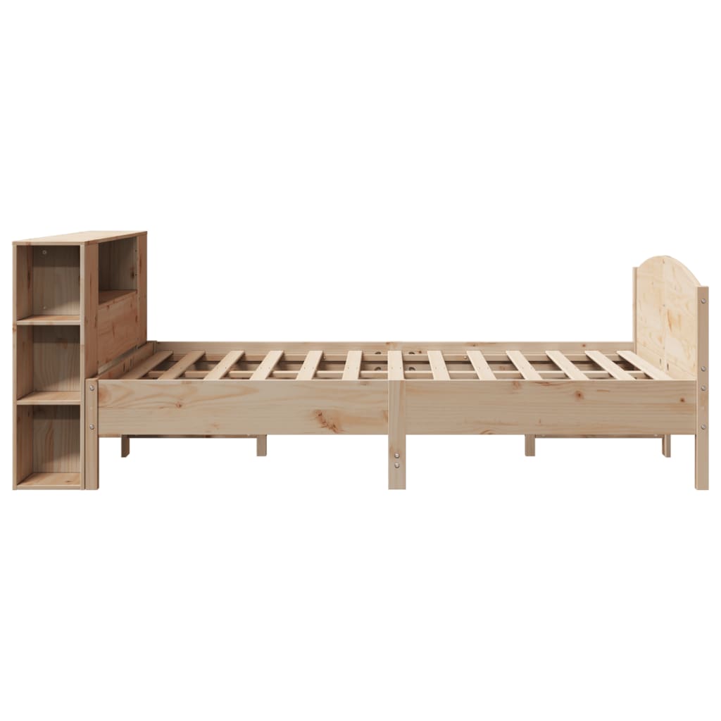 Letto Libreria senza Materasso 160x200 cm in Legno di Pino