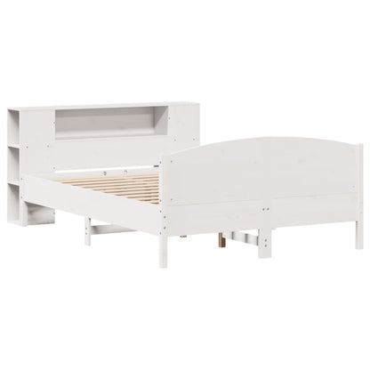 Letto Libreria senza Materasso Bianco 160x200 cm Legno di Pino