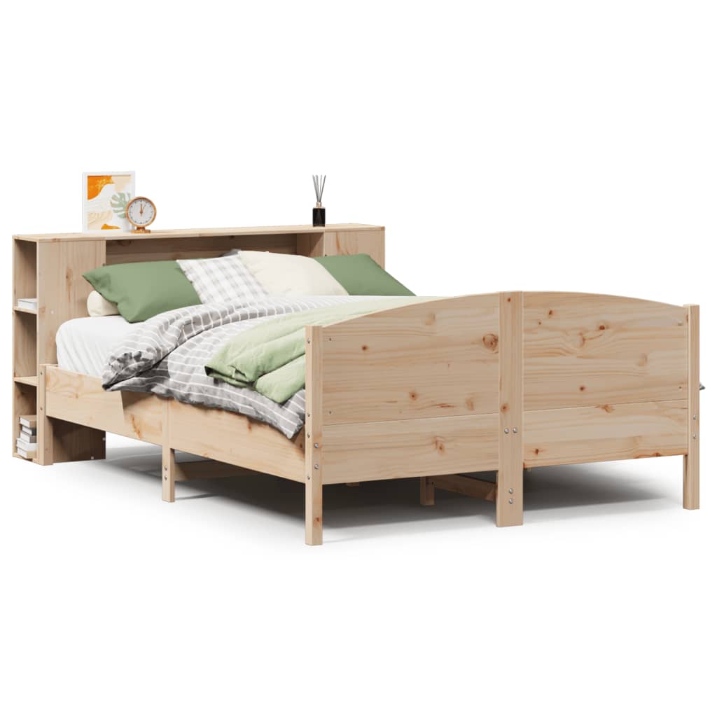 Letto Libreria senza Materasso 150x200 cm in Legno di Pino