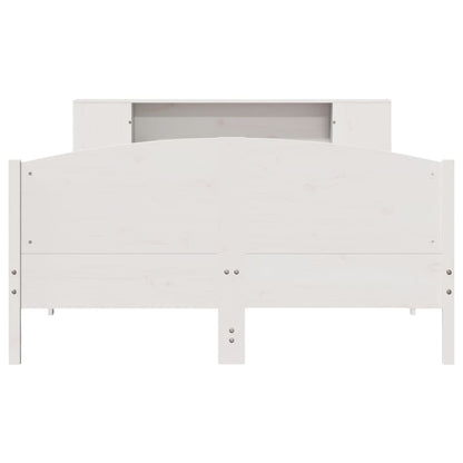 Letto Libreria senza Materasso Bianco 150x200 cm Legno di Pino