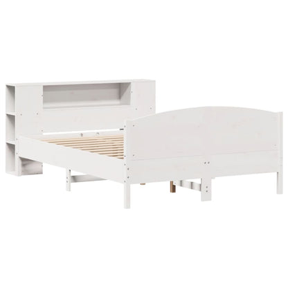 Letto Libreria senza Materasso Bianco 120x190 cm Legno di Pino - homemem39
