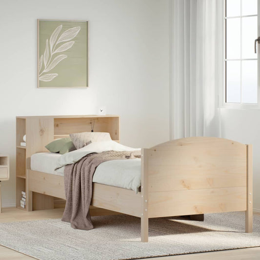 Letto Libreria senza Materasso 100x200 cm in Legno di Pino