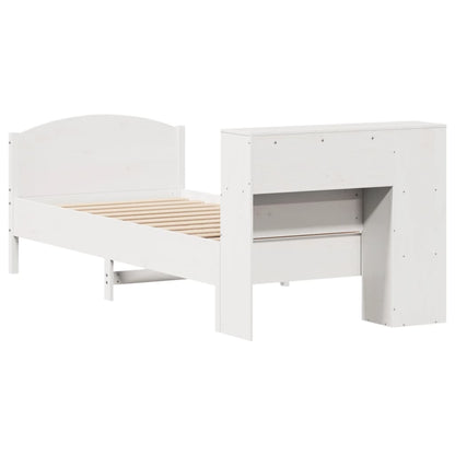 Letto Libreria senza Materasso Bianco 100x200 cm Legno di Pino - homemem39