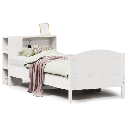 Letto con Libreria senza Materasso 75x190 cm in Legno Pino - homemem39