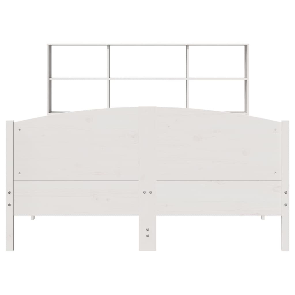 Letto Libreria senza Materasso Bianco 160x200 cm Legno di Pino