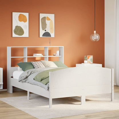 Letto Libreria senza Materasso Bianco 160x200 cm Legno di Pino