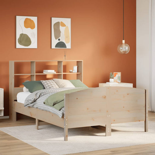 Letto Libreria senza Materasso 150x200 cm in Legno di Pino