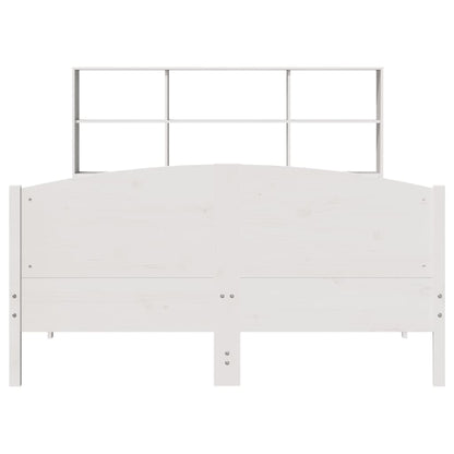 Letto Libreria senza Materasso Bianco 150x200 cm Legno di Pino