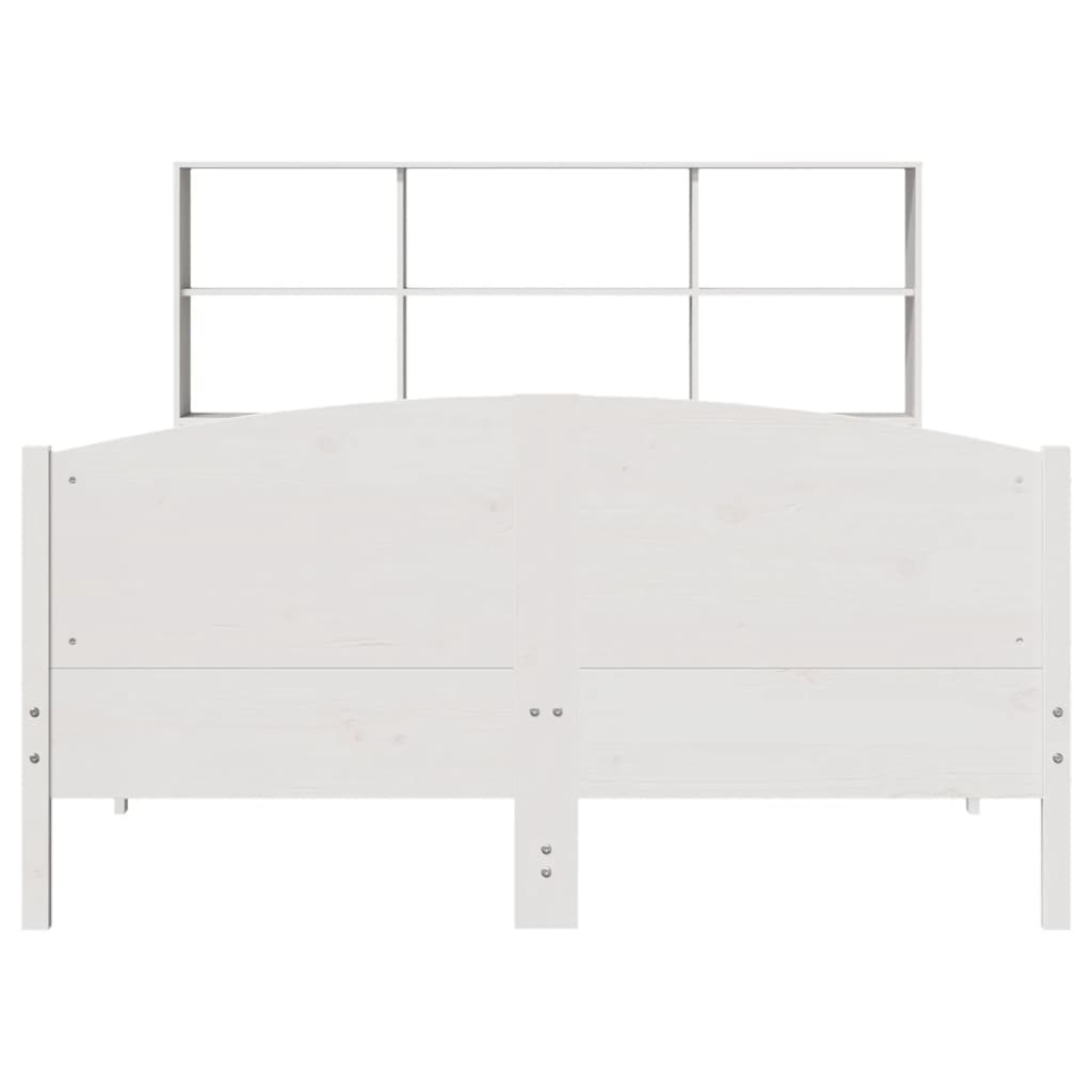 Letto Libreria senza Materasso Bianco 135x190 cm Legno di Pino