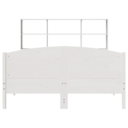 Letto Libreria senza Materasso Bianco 135x190 cm Legno di Pino