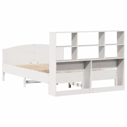 Letto Libreria senza Materasso Bianco 120x190 cm Legno di Pino - homemem39