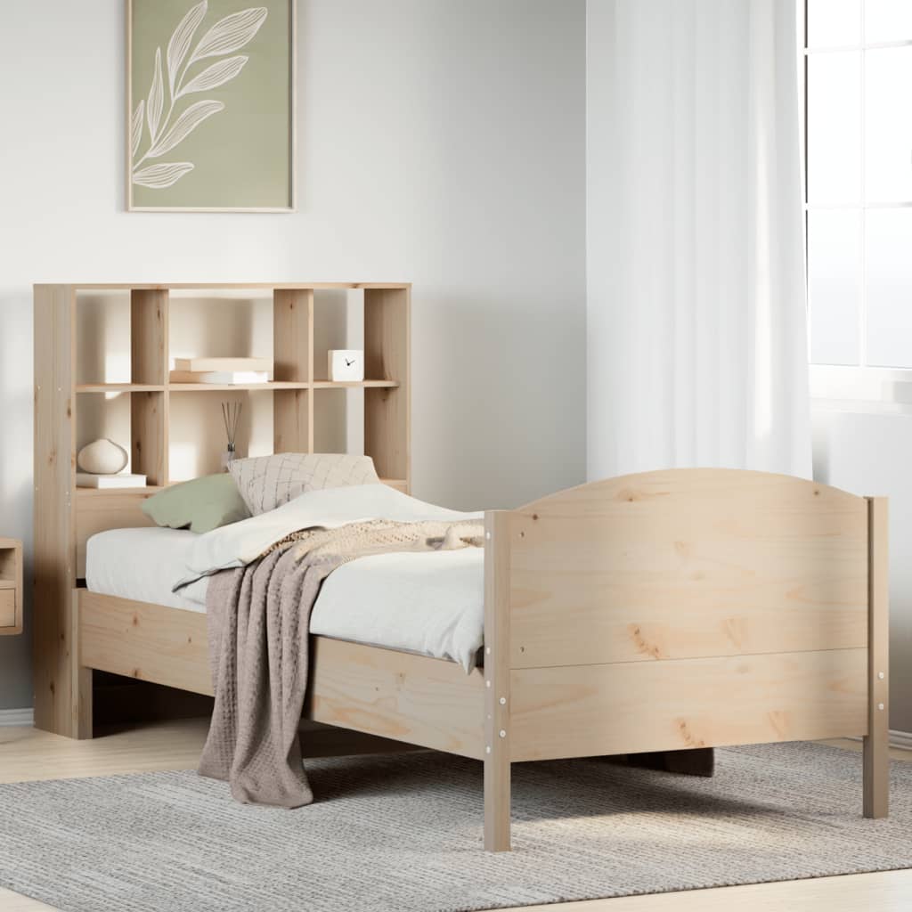 Letto Libreria senza Materasso 100x200 cm in Legno di Pino