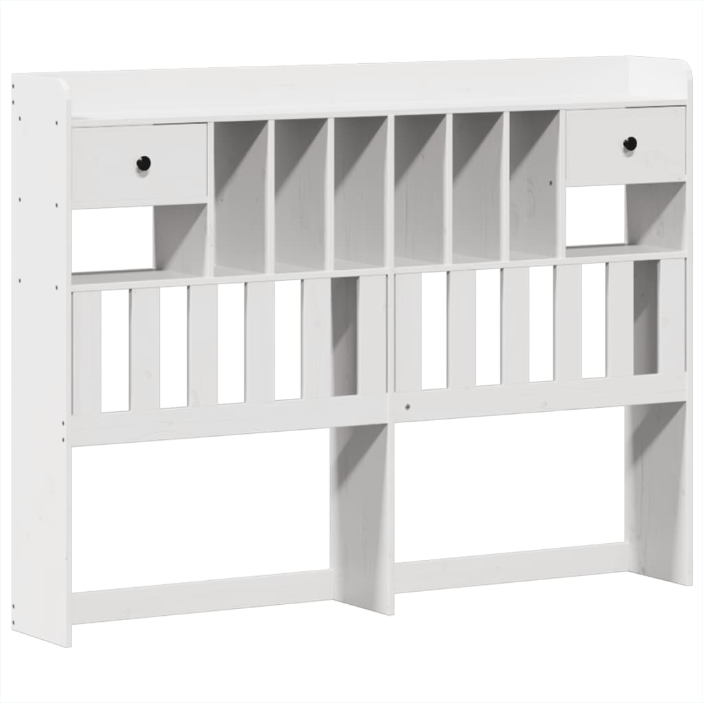 Letto Libreria senza Materasso Bianco 160x200 cm Legno di Pino