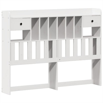 Letto Libreria senza Materasso Bianco 150x200 cm Legno di Pino