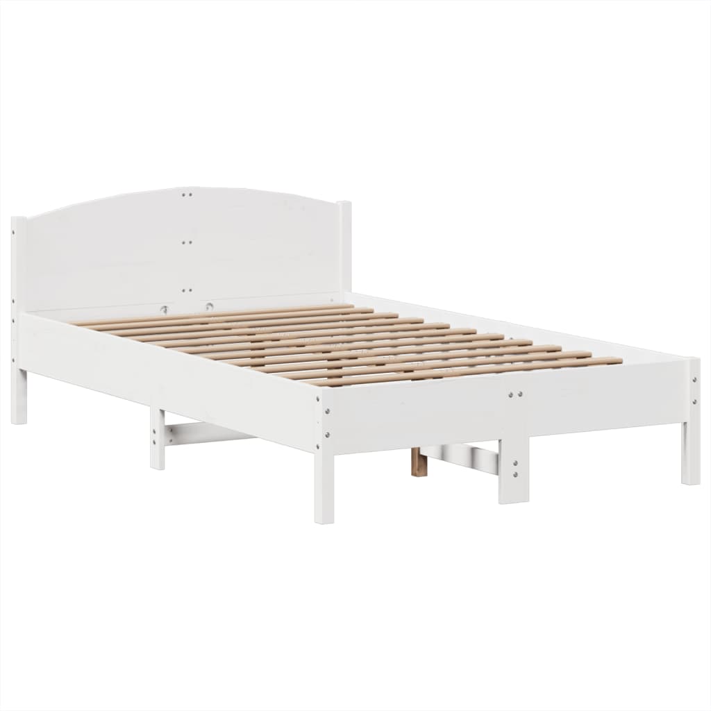 Letto Libreria senza Materasso Bianco 120x200 cm Legno di Pino