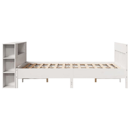 Letto Libreria senza Materasso Bianco 120x190 cm Legno di Pino - homemem39