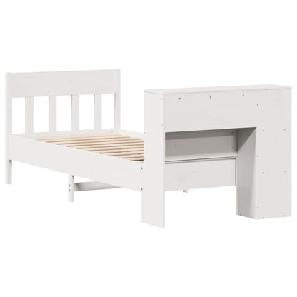 Letto Libreria senza Materasso Bianco 100x200 cm Legno di Pino - homemem39