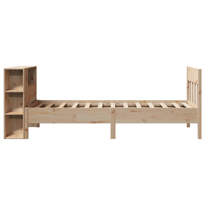 Giroletto con Libreria senza Materasso 75x190 cm in Legno Pino - homemem39
