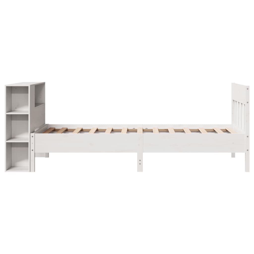 Letto con Libreria senza Materasso 75x190 cm in Legno Pino - homemem39