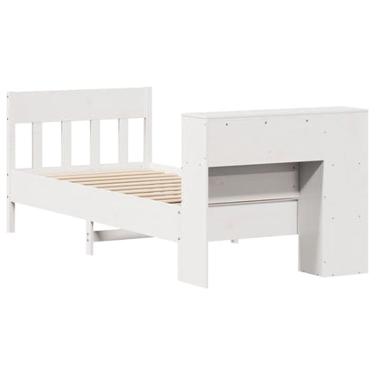 Letto con Libreria senza Materasso 75x190 cm in Legno Pino - homemem39