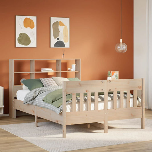 Letto senza Materasso 140x190 cm in Legno Massello di Pino