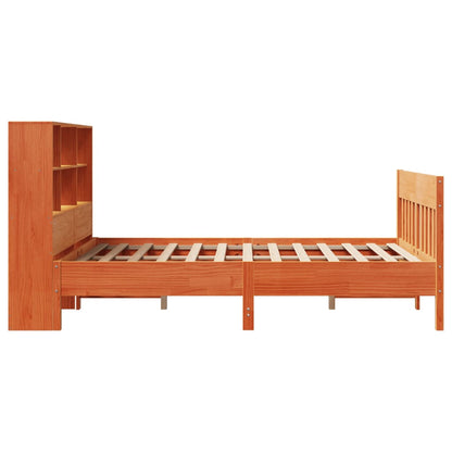 Letto senza Materasso Marrone Cera 135x190 cm in Legno di Pino