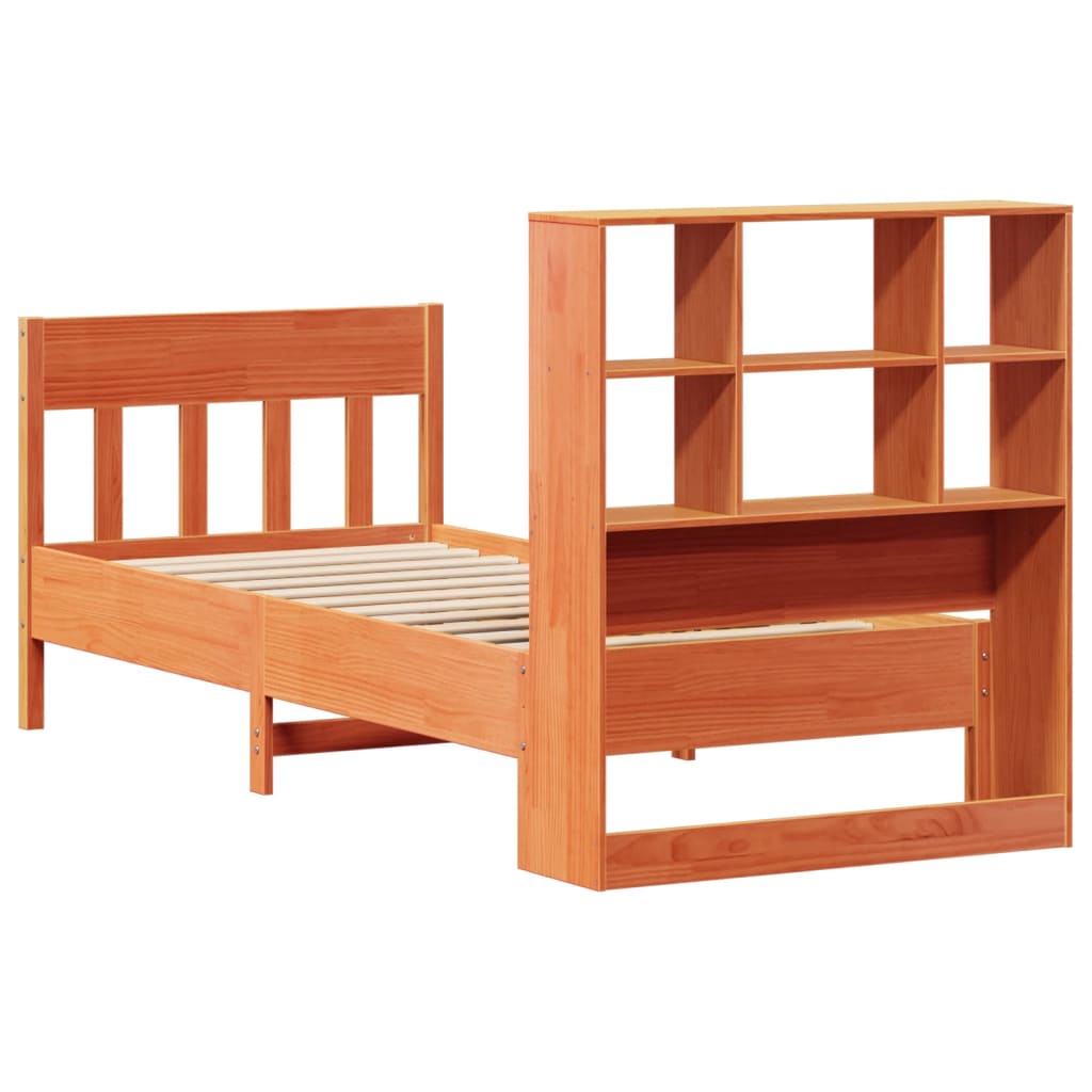 Letto senza Materasso Marrone Cera 90x190 cm in Legno di Pino