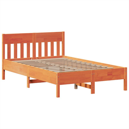 Letto senza Materasso Marrone Cera 135x190 cm in Legno di Pino