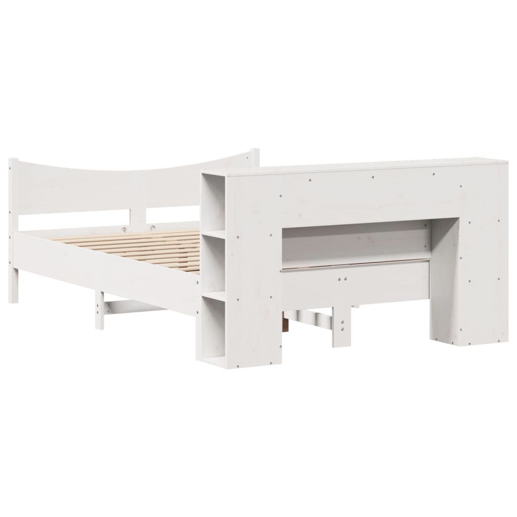 Giroletto senza Materasso Bianco 120x200 cm Legno Massello Pino - homemem39