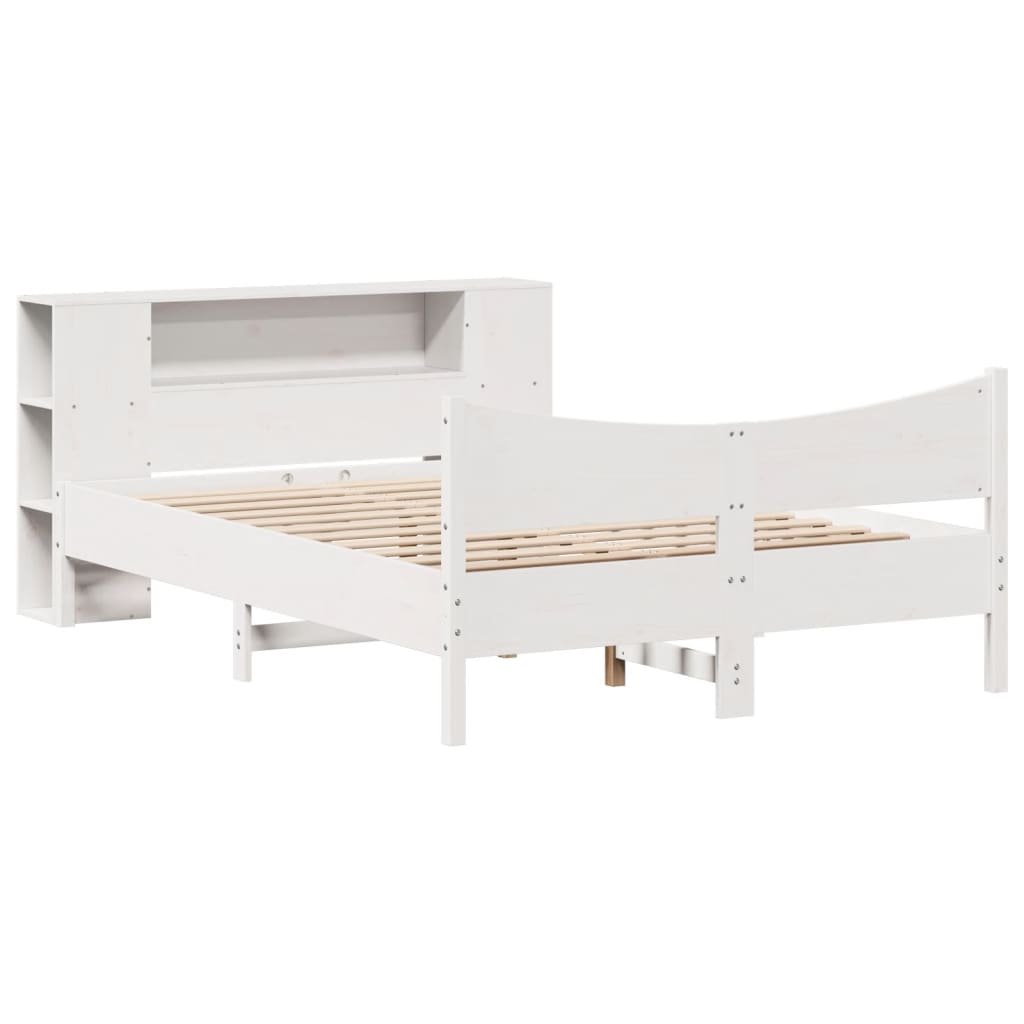 Letto senza Materasso Bianco 140x190 cm Legno Massello di Pino - homemem39