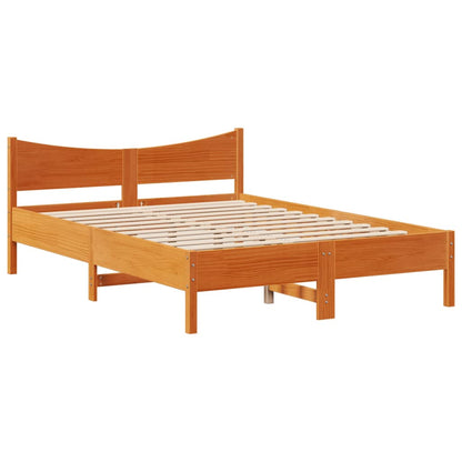 Letto senza Materasso Marrone Cera 140x190 cm in Legno di Pino