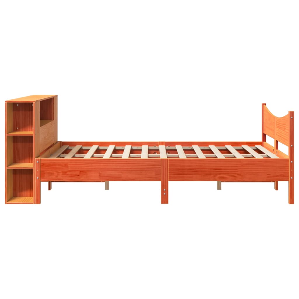 Letto senza Materasso Marrone Cera 140x190 cm in Legno di Pino