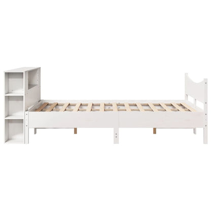 Letto senza Materasso Bianco 135x190 cm Legno Massello di Pino - homemem39