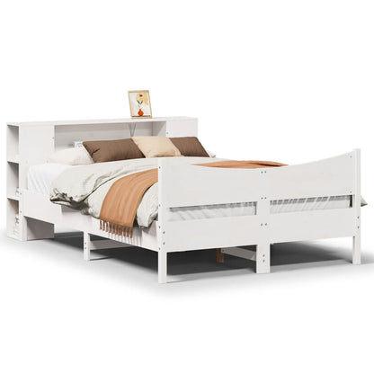 Letto senza Materasso Bianco 120x190 cm Legno Massello di Pino - homemem39