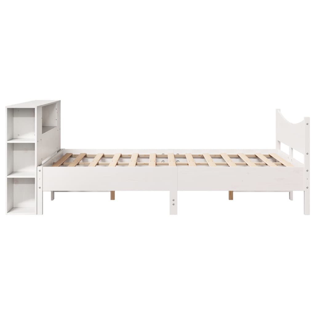 Letto senza Materasso Bianco 120x190 cm Legno Massello di Pino - homemem39