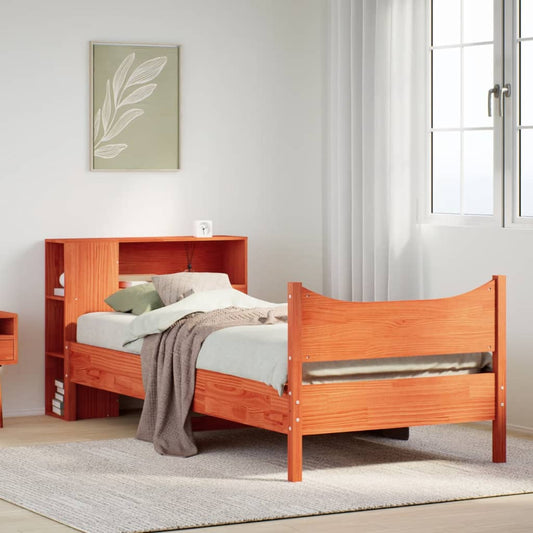 Letto senza Materasso Marrone Cera 90x190 cm in Legno di Pino