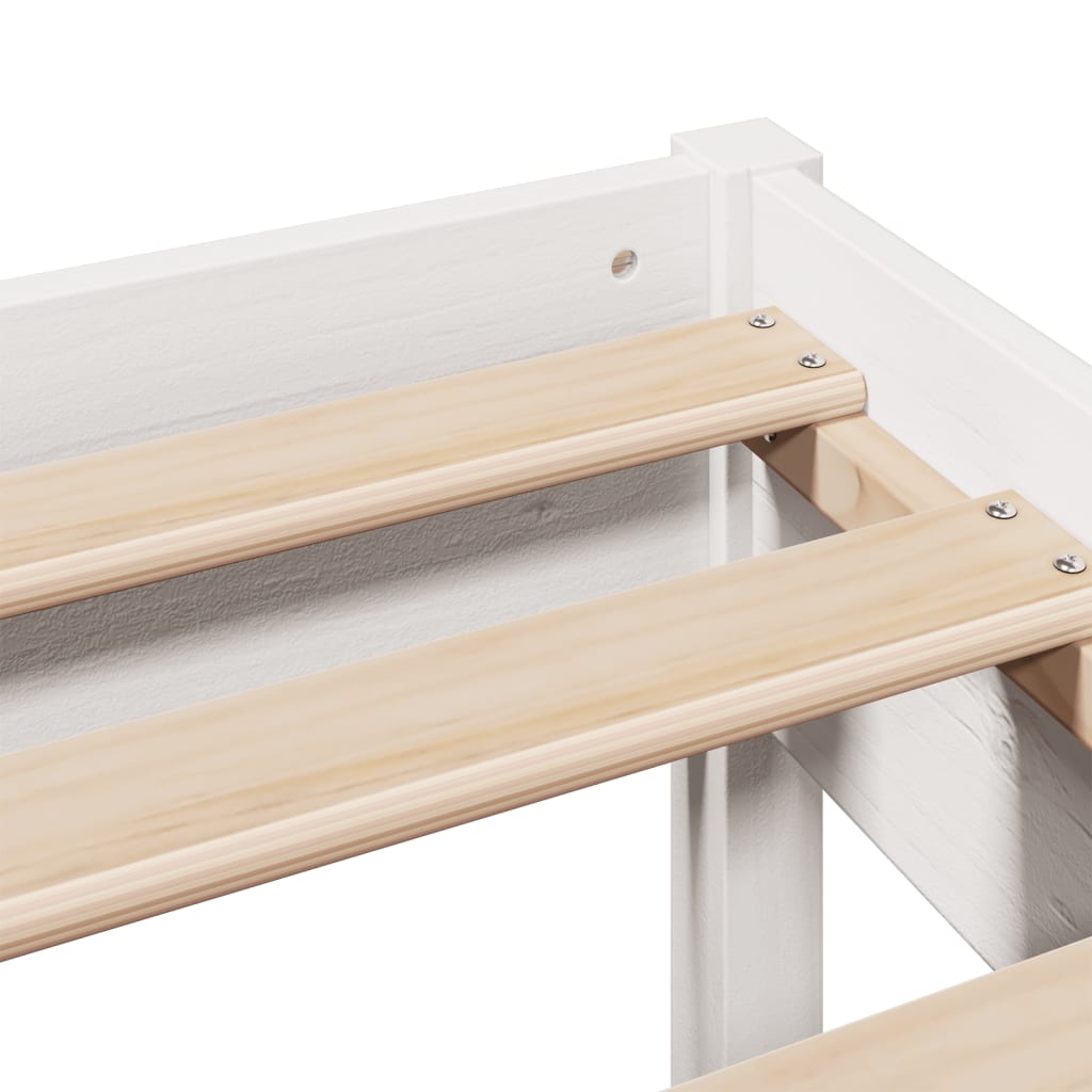 Giroletto senza Materasso Bianco 75x190 Legno Massello di Pino | homemem39