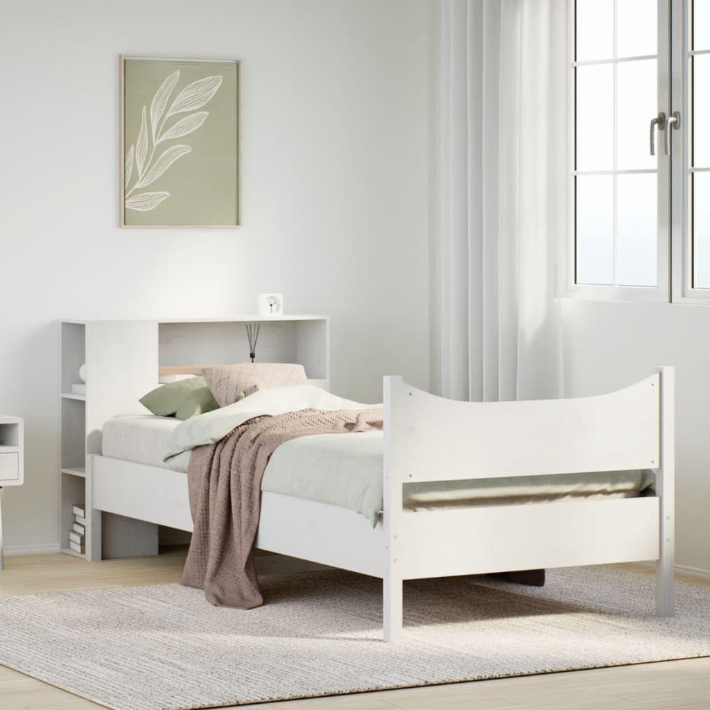 Giroletto senza Materasso Bianco 75x190 Legno Massello di Pino | homemem39