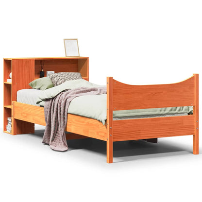 Letto senza Materasso Marrone Cera 75x190 cm in Legno di Pino