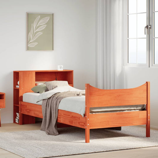 Letto senza Materasso Marrone Cera 75x190 cm in Legno di Pino