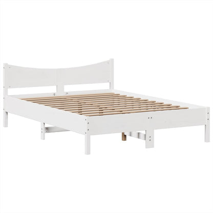 Giroletto senza Materasso Bianco 150x200 cm Legno Massello Pino - homemem39