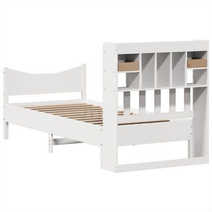 Giroletto senza Materasso Bianco 90x200 cm Legno Massello Pino - homemem39