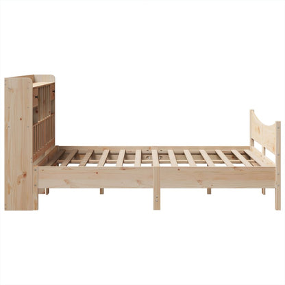 Letto senza Materasso 140x190 cm in Legno Massello di Pino - homemem39