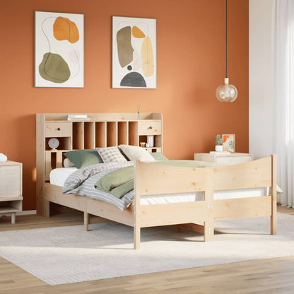 Letto senza Materasso 140x190 cm in Legno Massello di Pino - homemem39