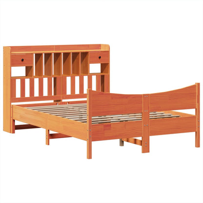 Letto senza Materasso Marrone Cera 140x190 cm in Legno di Pino - homemem39