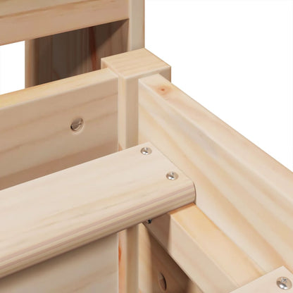 Letto senza Materasso 135x190 cm in Legno Massello di Pino - homemem39