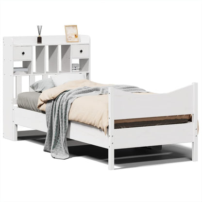 Giroletto senza Materasso Bianco 75x190 Legno Massello di Pino | homemem39