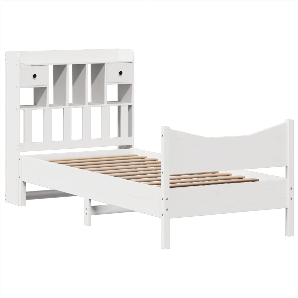 Giroletto senza Materasso Bianco 75x190 Legno Massello di Pino | homemem39