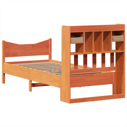 Letto senza Materasso Marrone Cera 75x190 cm in Legno di Pino - homemem39